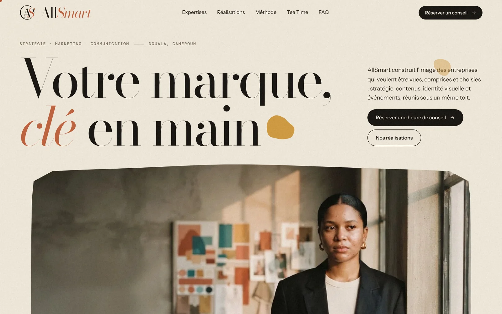 Page d’accueil du site AllSmart, version ordinateur