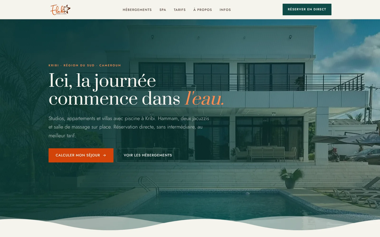 Concept de site pour Elabi Pool & Spa